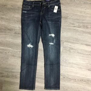 Vigoss distressed dark denim jeans